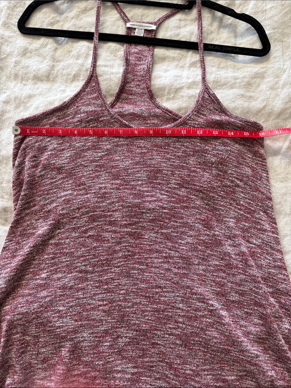 Sleeveless Marled Raspberry Racerback Tunic Dress - Picture 6 of 9